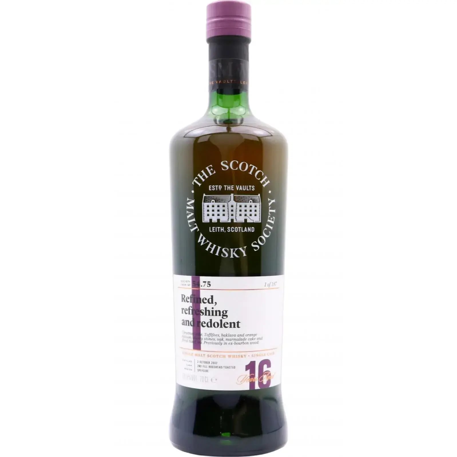 Aberlour 16 Years Old 2002 Refined refreshing and redolent The Scotch Malt Whisky Society Cask Nr.54.75