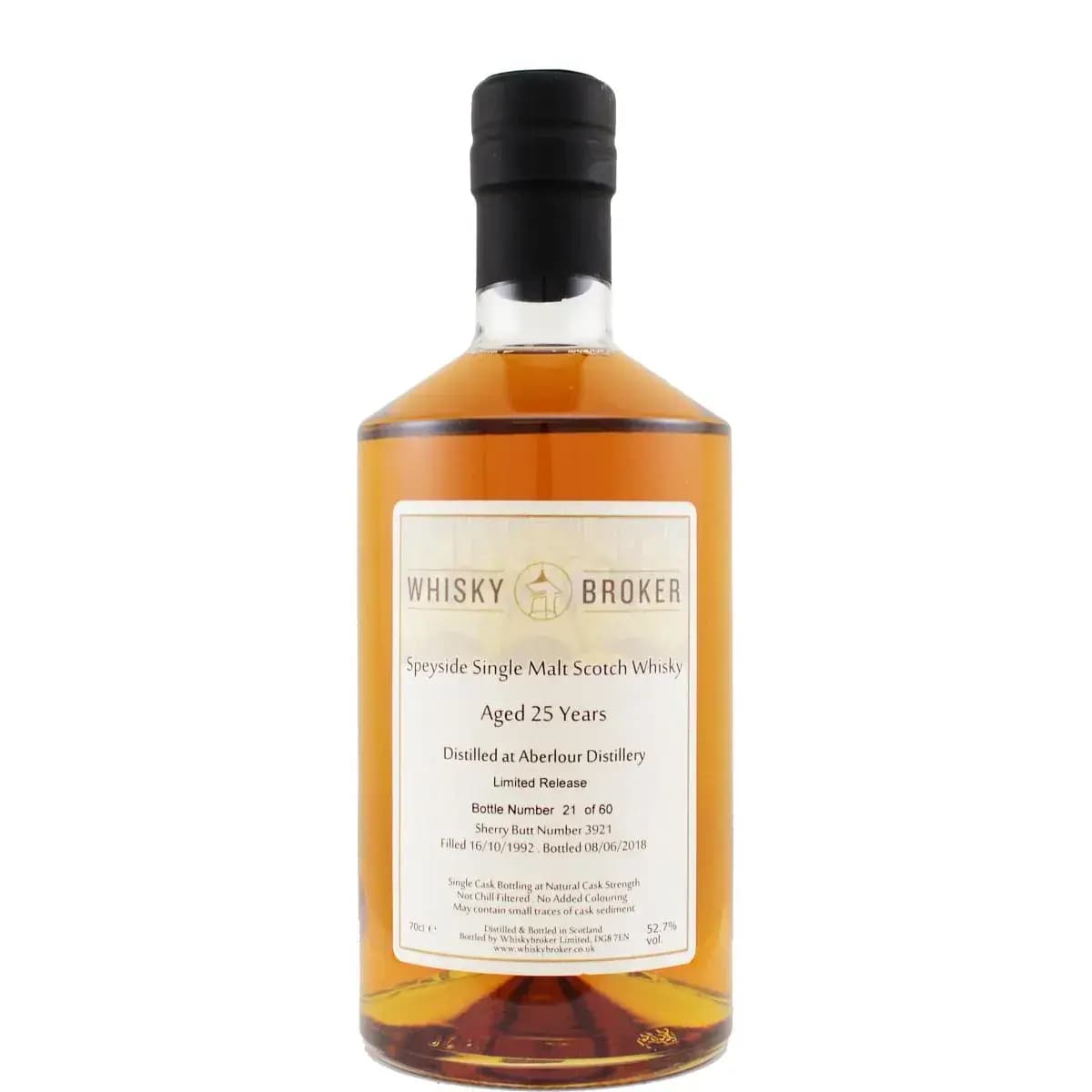Aberlour 25 Years Old 1992 Limited Release Whiskybroker.co.uk Cask Nr.3921