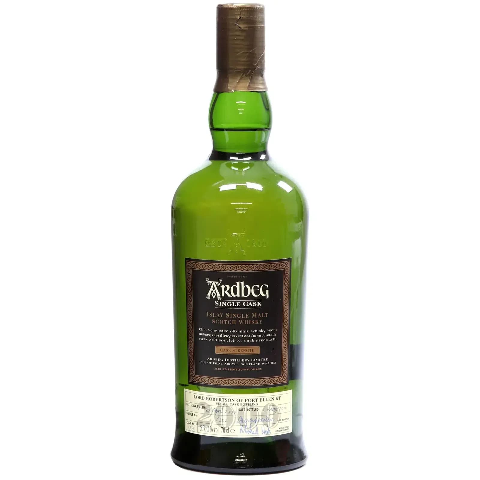 Ardbeg 2000 Lord Robertson For Erskine Cask Nr.1217
