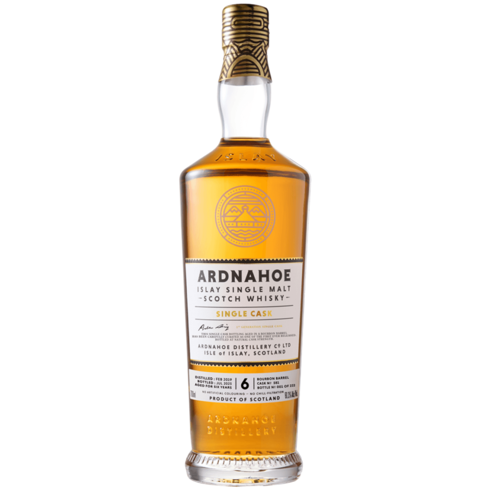 Ardnahoe 6 Years Old 1st Generation Bourbon Barrel - Single Cask Nr.1551