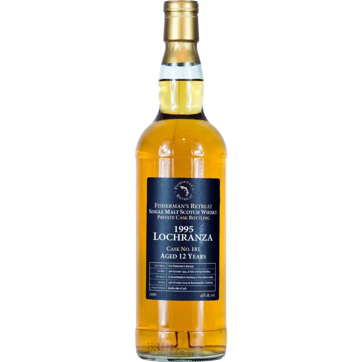 Arran 12 Years Old anza 1995 Fisherman'S Retreat - Private Cask Bottling Cask Nr.181