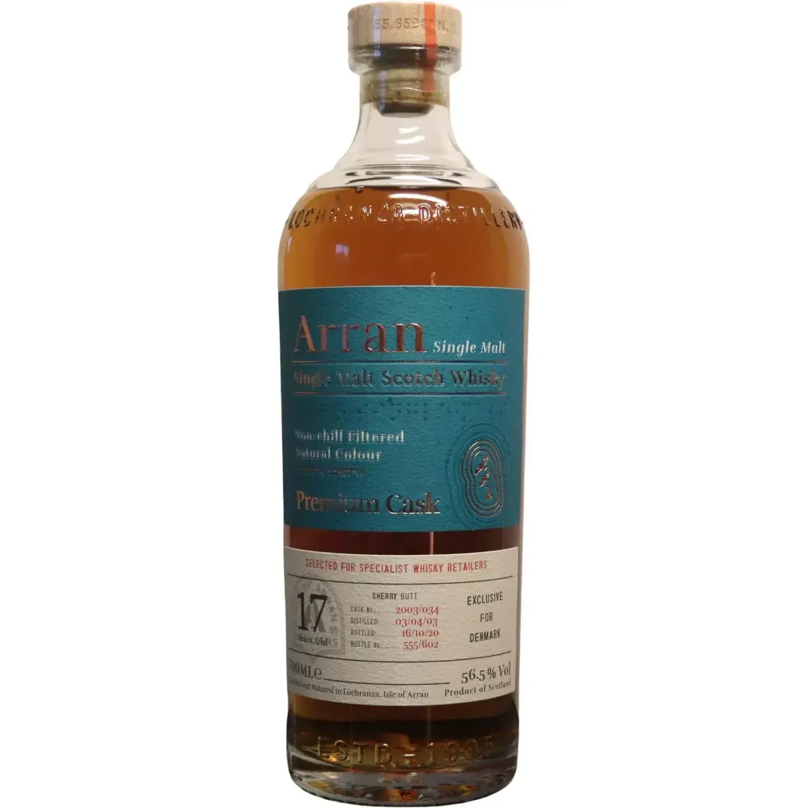 Arran 17 Years Old 2003 Premium Casks Cask Nr.2003/034