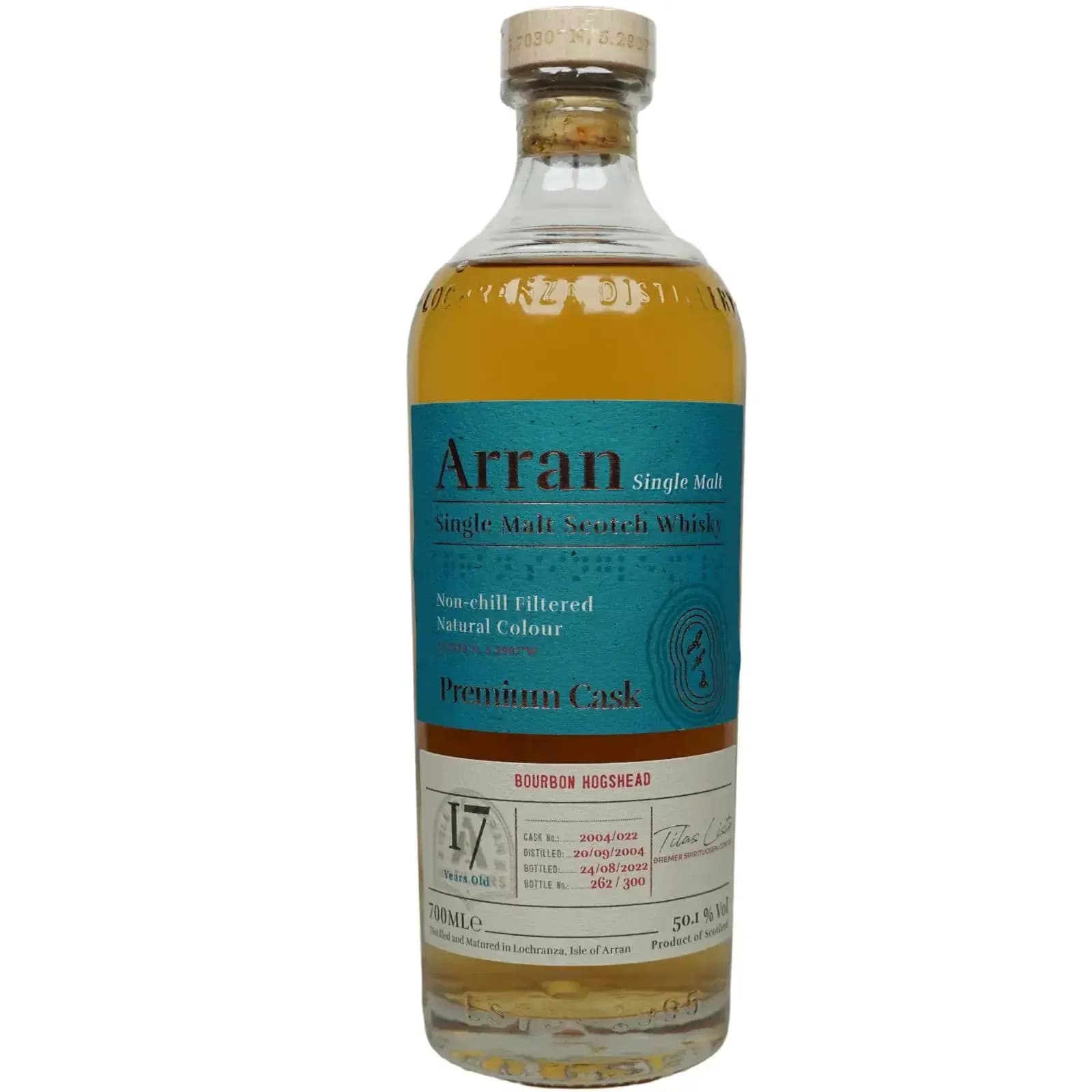 Arran 17 Years Old 2004 Premium Cask Nr.2004/022
