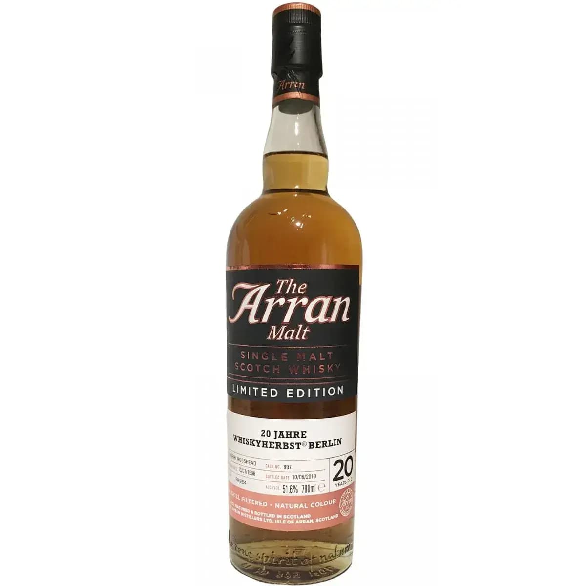 Arran 20 Years Old 1998 20 Jahre Whiskyherbst Berlin Cask Nr.897