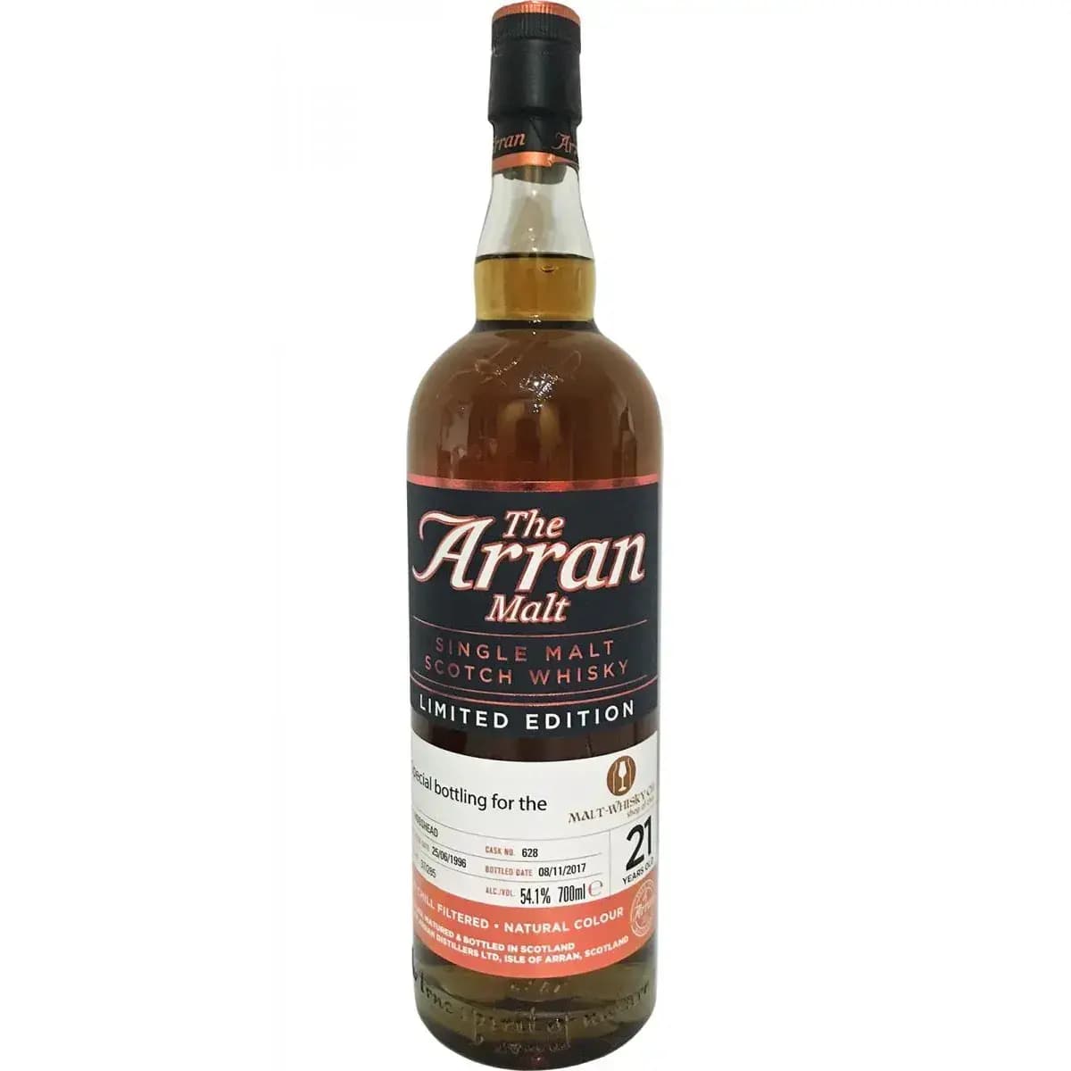Arran 21 Years Old 1996 Cask Nr.628