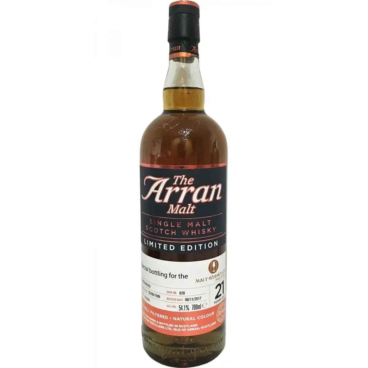 Arran 21 Years Old 1996 Cask Nr.628