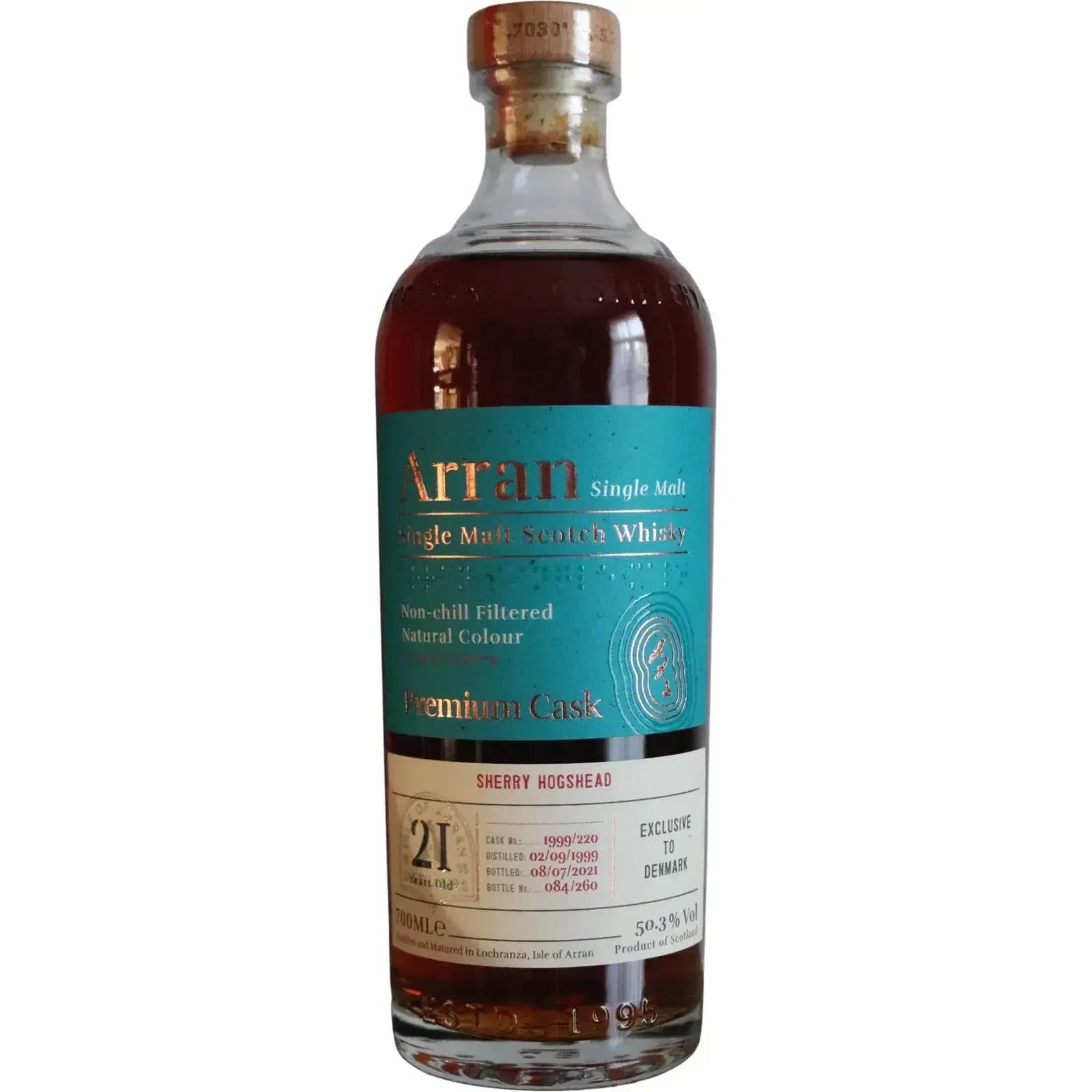 Arran 21 Years Old 1999 Premium Cask Nr.1999/220