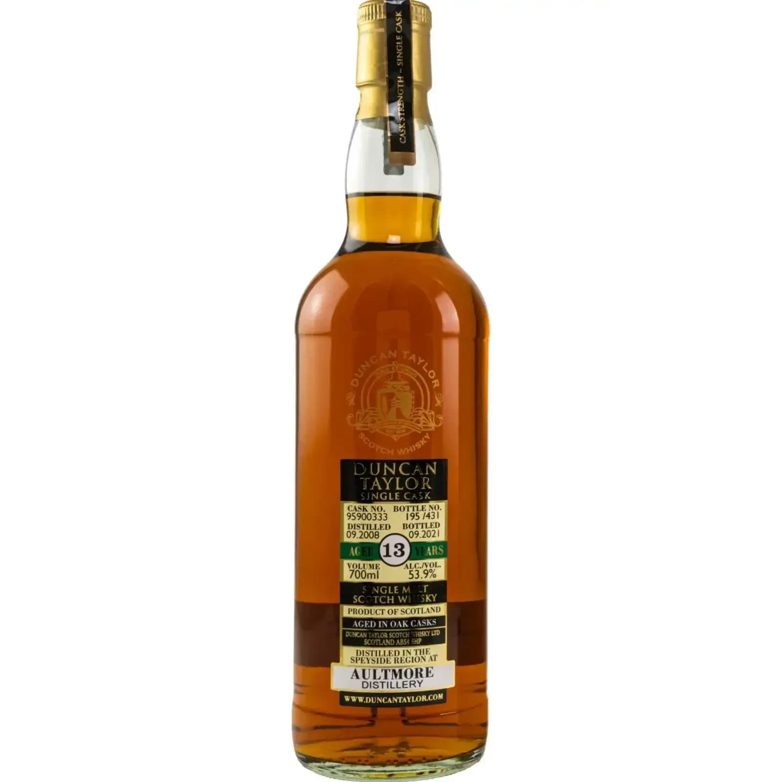 Aultmore 13 Years Old 2008 Single Cask Duncan Taylor 95900333