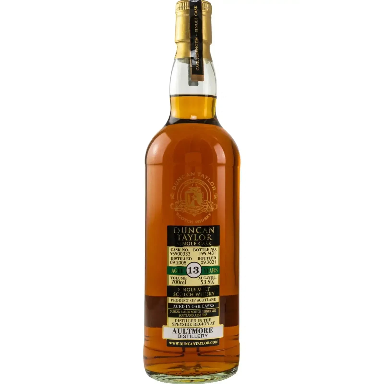 Aultmore 13 Years Old 2008 Single Cask Duncan Taylor 95900333