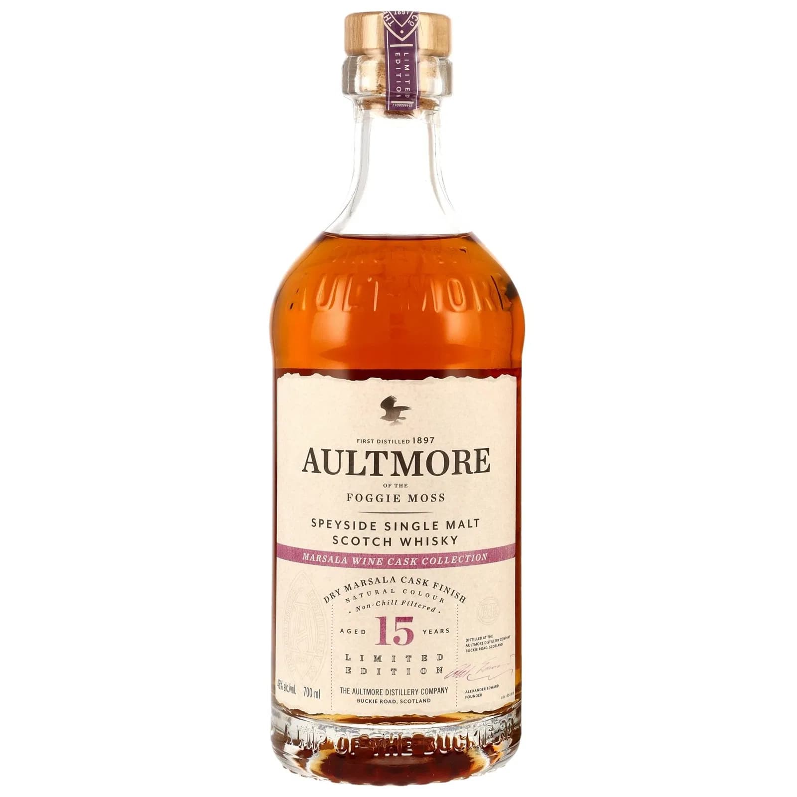 Aultmore 15 Years Old Marsala Wine Cask Collection Dry Marsala Finish