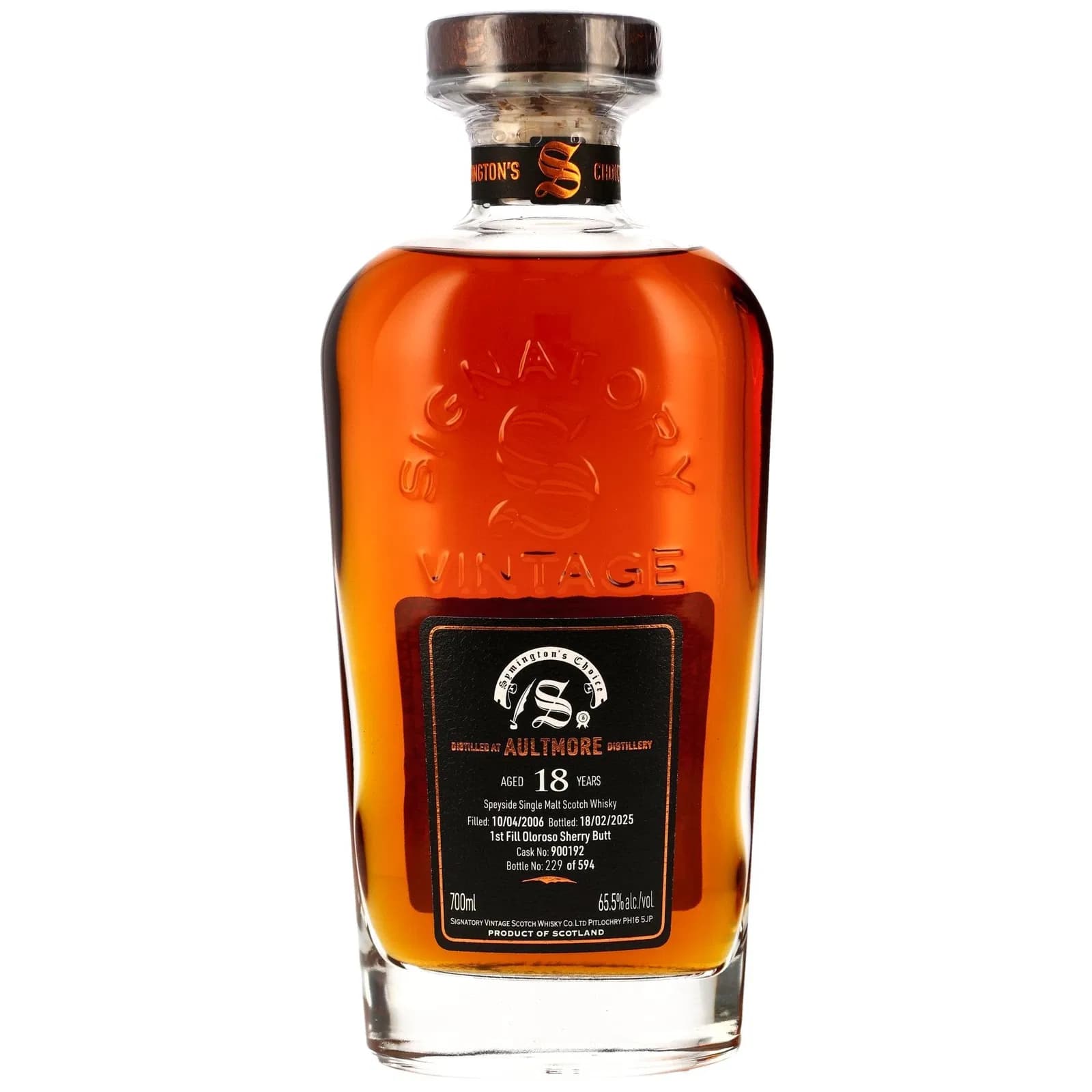 Aultmore 18 Years Old 2006 Cask Strength Collection Symington’s Choice Signatory Vintage