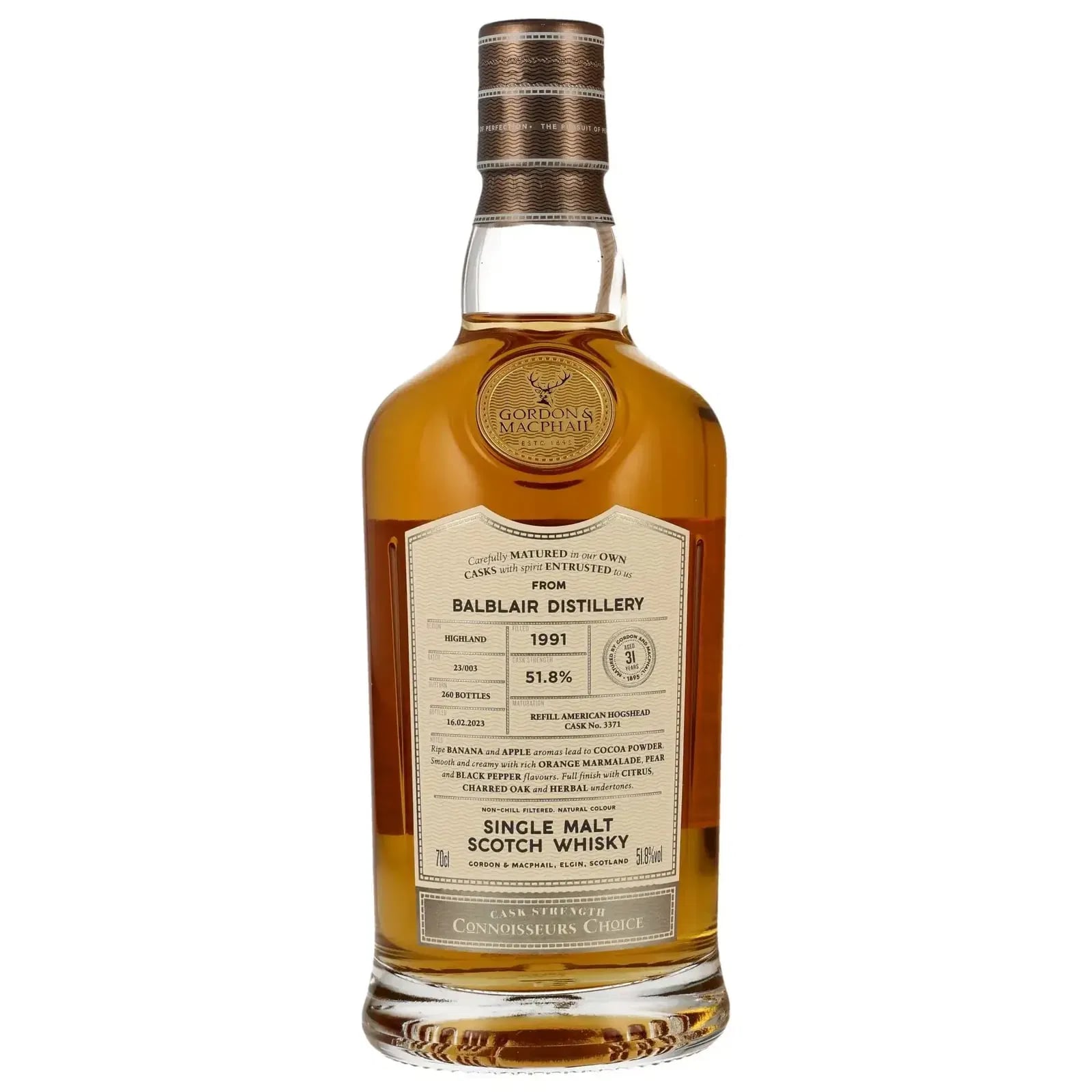 Balblair 31 Years Old 1991 Connoisseurs Choice Cask Strength Gordon & MacPhail 3371