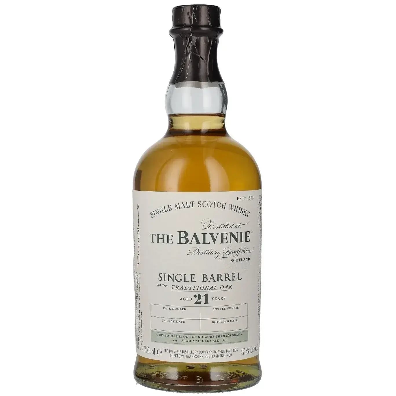 Balvenie 21 Years Old Single Barrel - Traditional Oak Cask Nr.3738