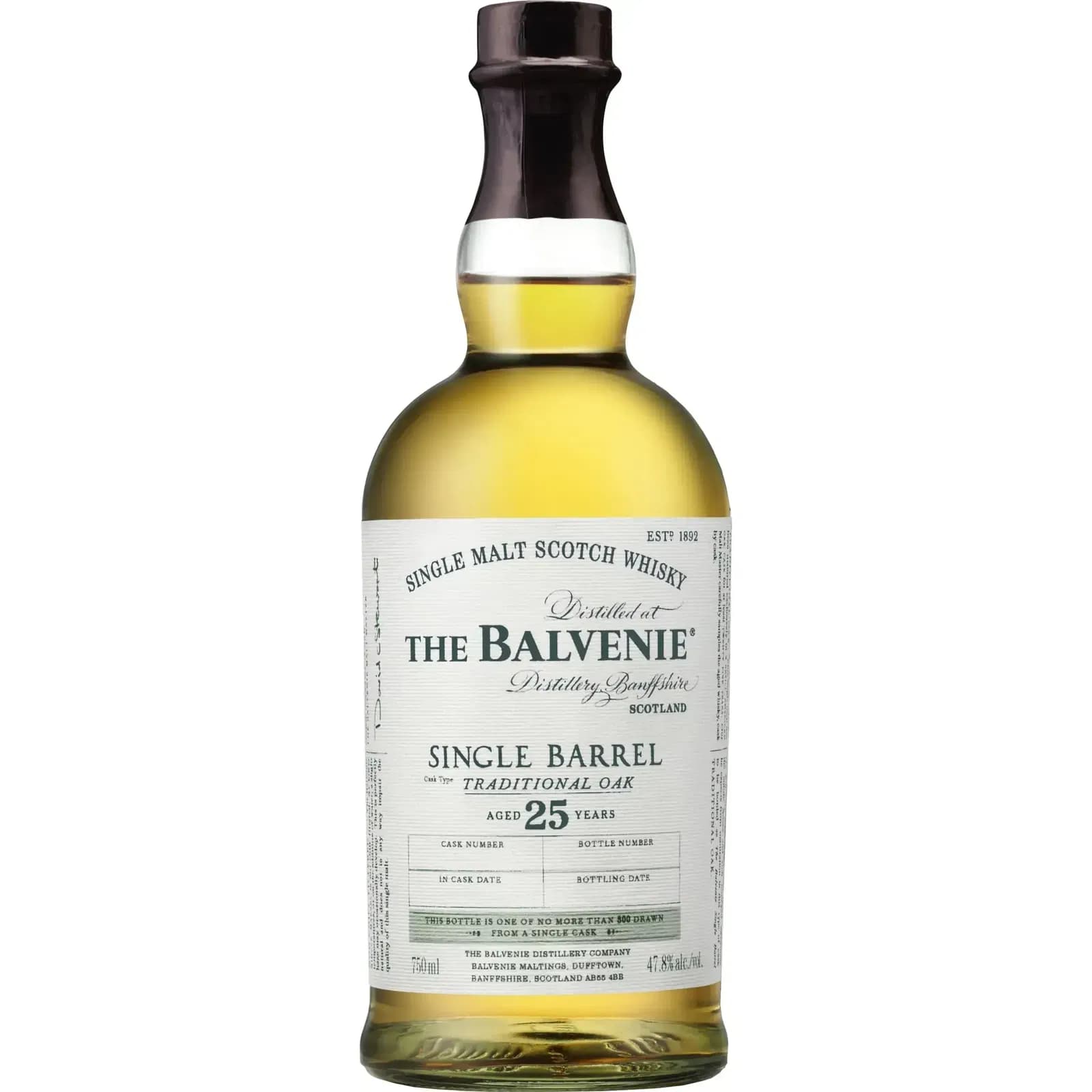 Balvenie 25 Years Old Single Barrel - Traditional Oak Cask Nr.177