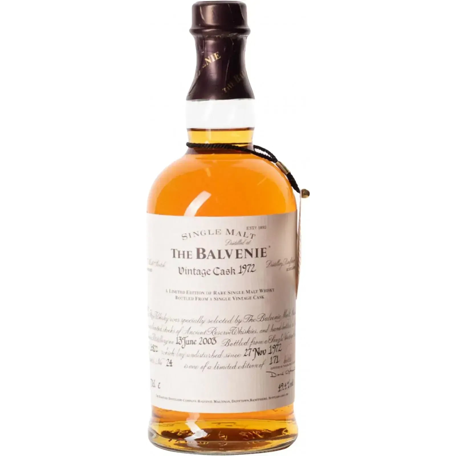 Balvenie 30 Years Old 1972 Vintage Cask Nr.14822