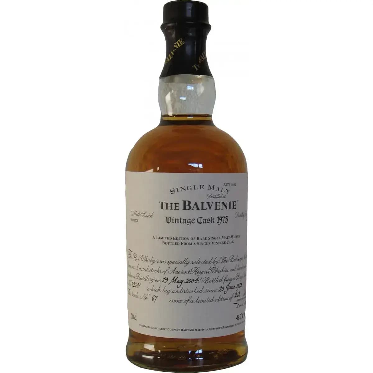 Balvenie 31 Years Old 1973 Vintage Cask Nr.9214