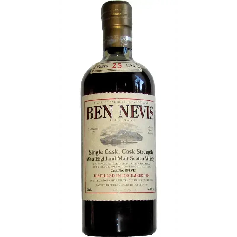 Ben Nevis 25 Years Old 1984 Fort William Limited Cask Nr.98/35/12