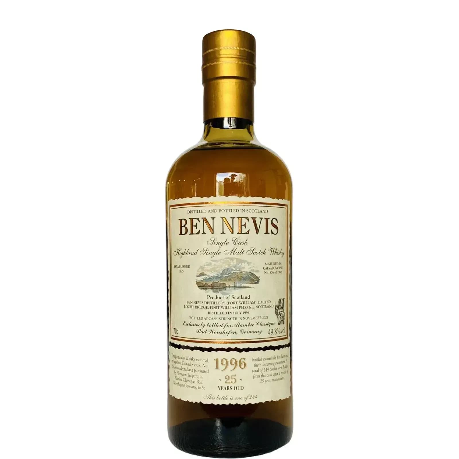 Ben Nevis 25 Years Old 1996 Cask Nr.856