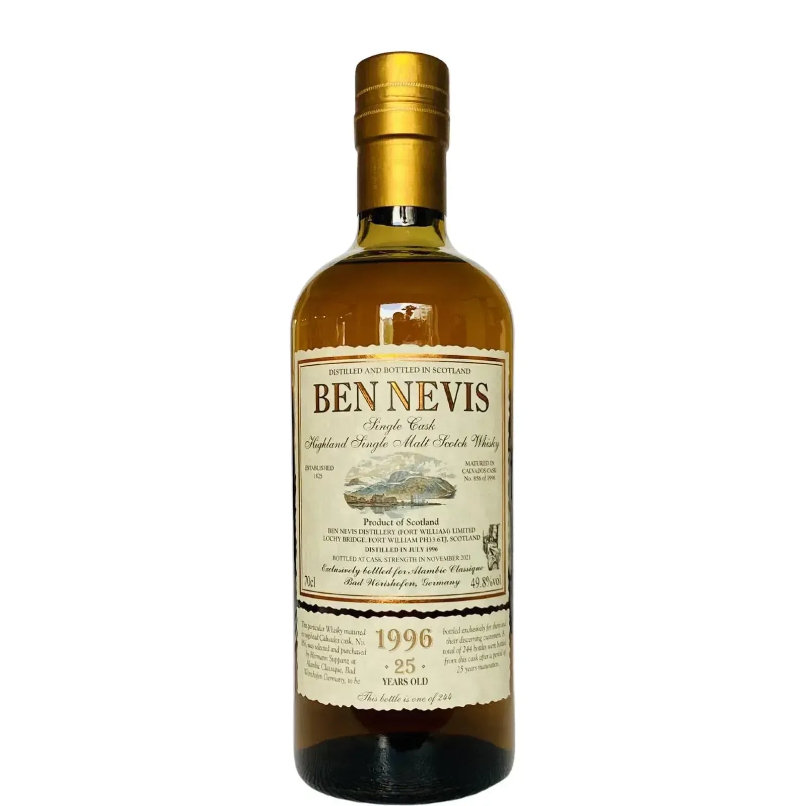 Ben Nevis 25 Years Old 1996 Cask Nr.856
