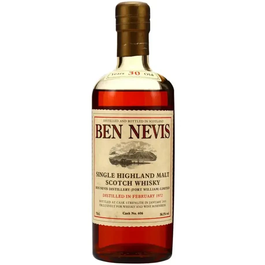 Ben Nevis 30 Years Old 1972 For Whisky And Wine Rosenheim Cask Nr.606