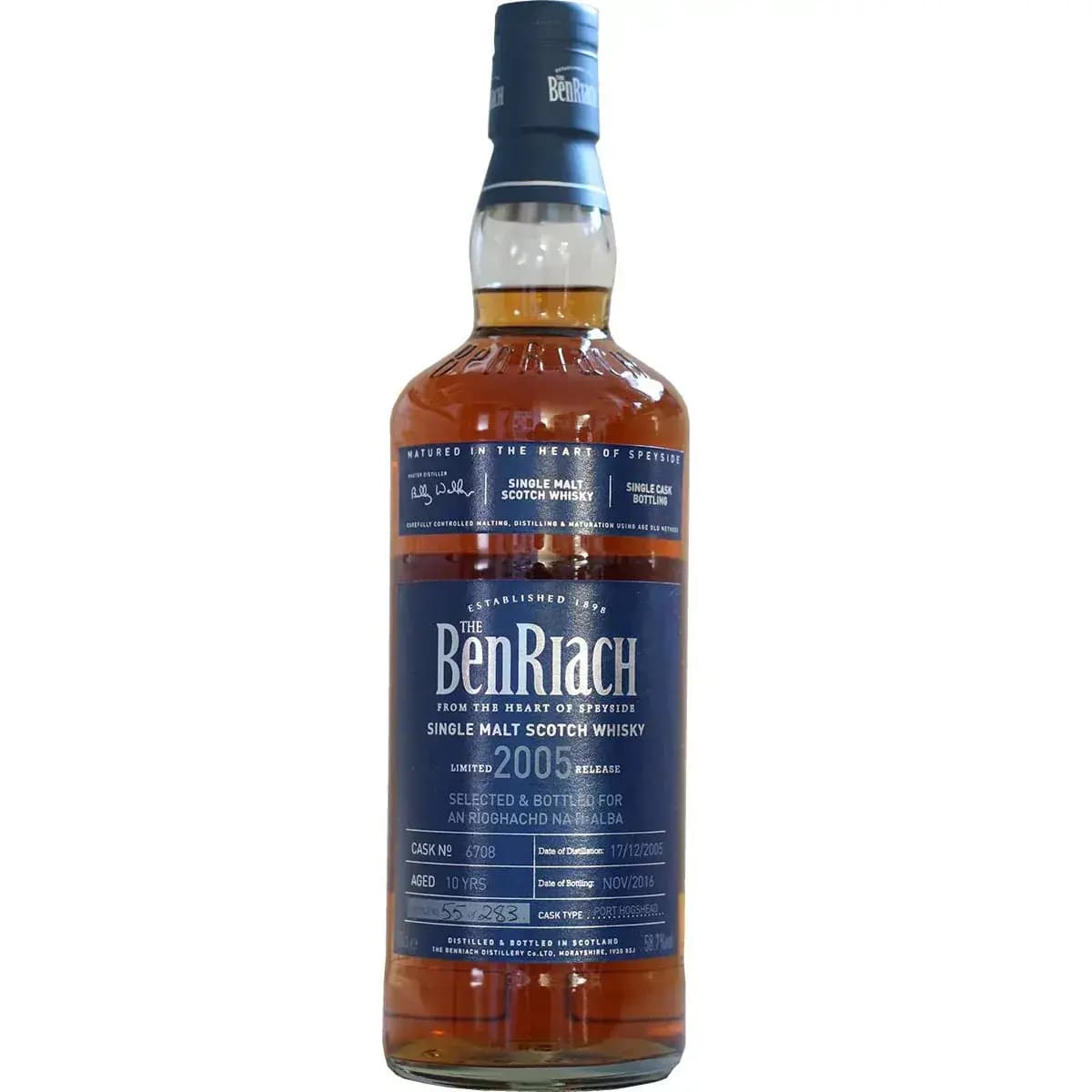 BenRiach 10 Years Old 2005 An Rioghachd Na H-Alba Cask Nr.6708