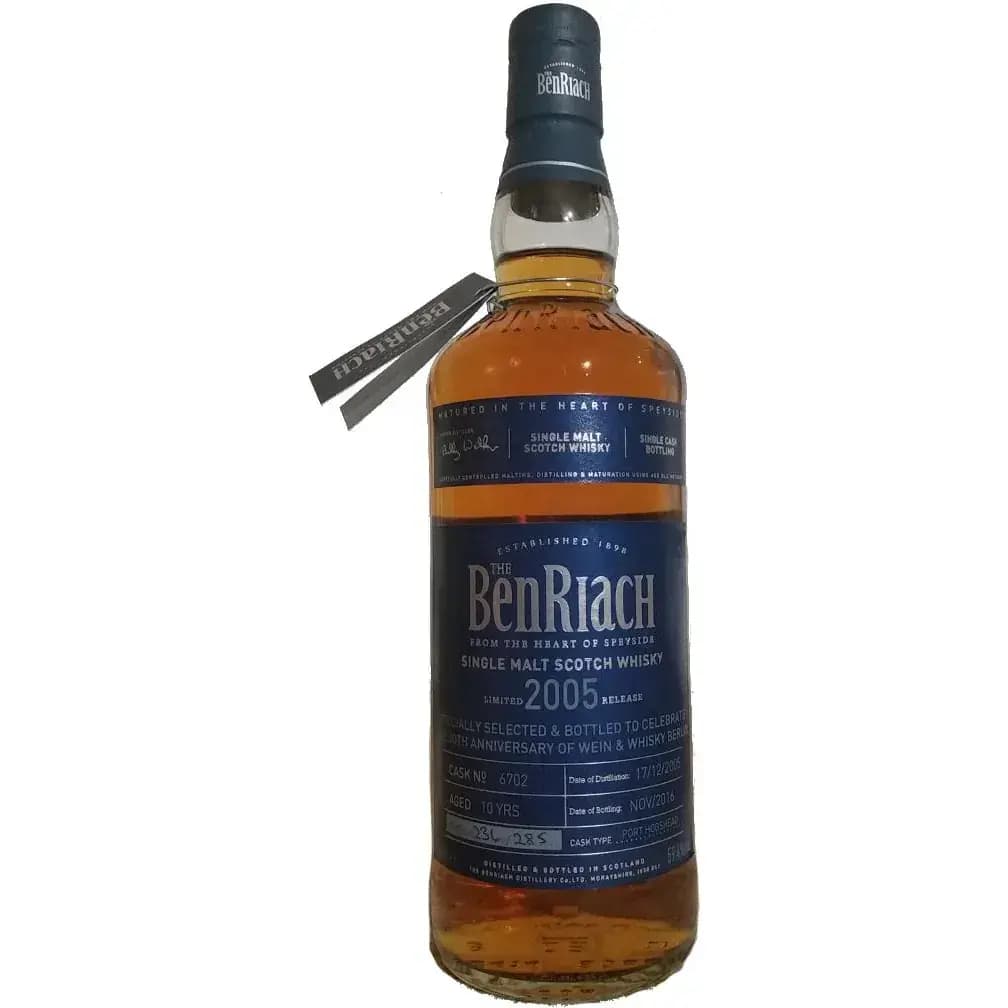 BenRiach 10 Years Old 2005 Single Cask Bottling Cask Nr.6702
