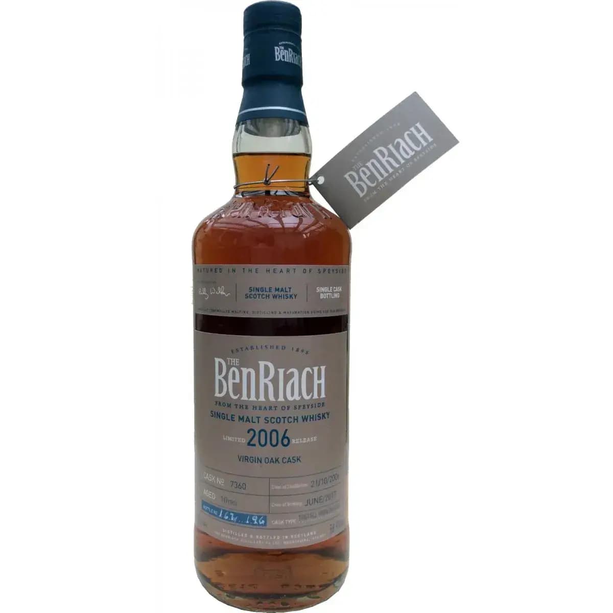 BenRiach 10 Years Old 2006 Single Cask Bottling - Batch 14 Cask Nr.7360