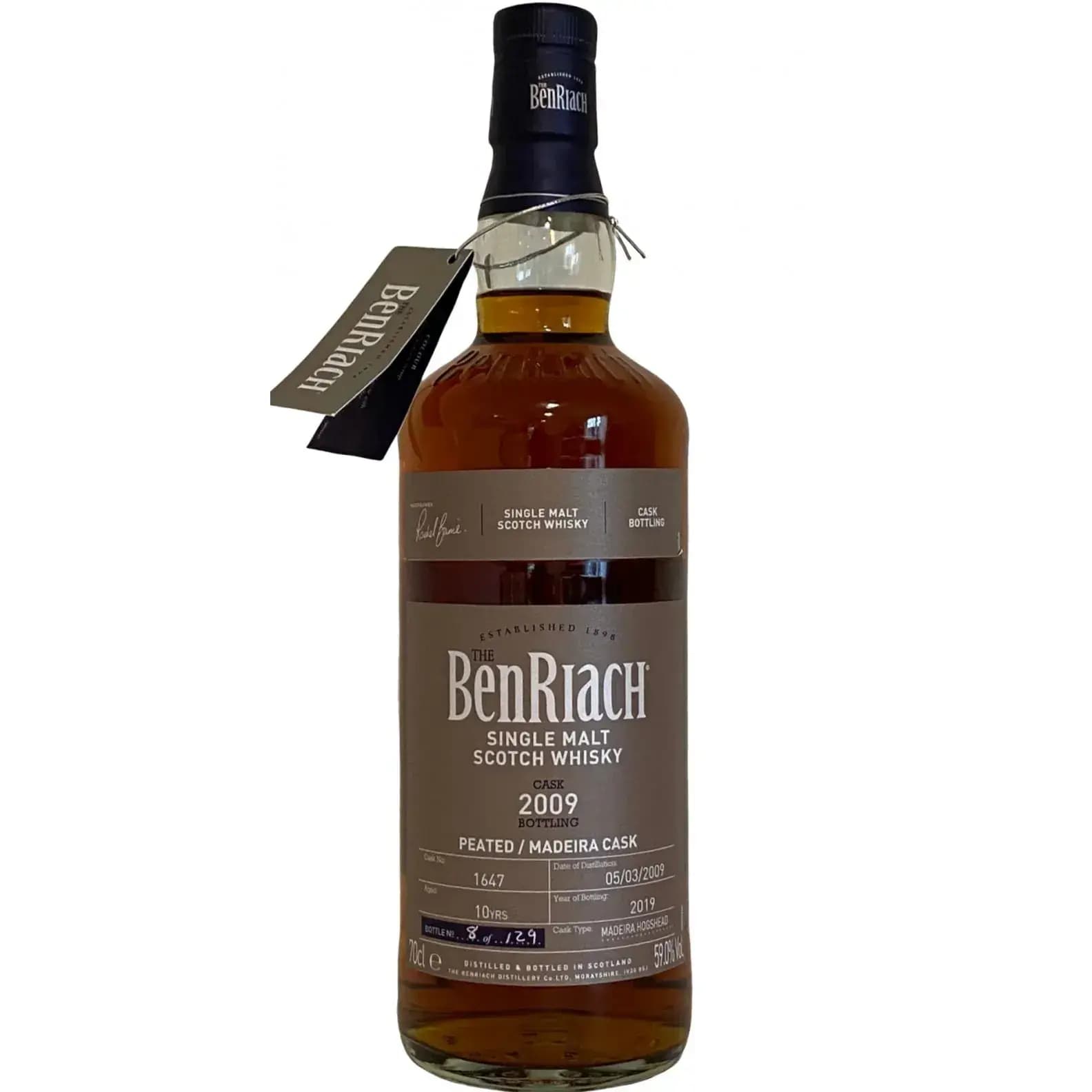 BenRiach 10 Years Old 2009 Cask Bottling Cask Nr.1647