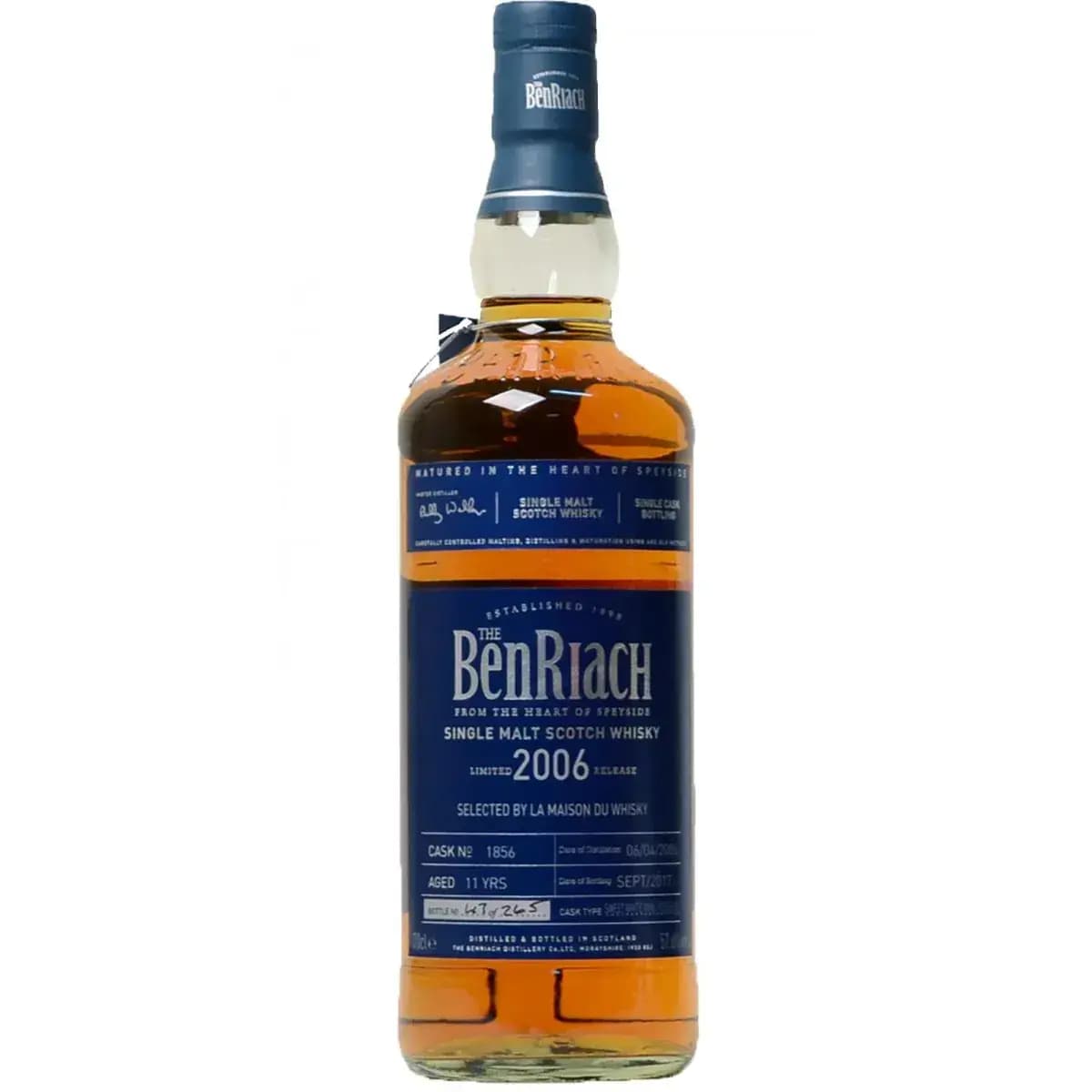 BenRiach 11 Years Old 2006 Cask Bottling Cask Nr.1856