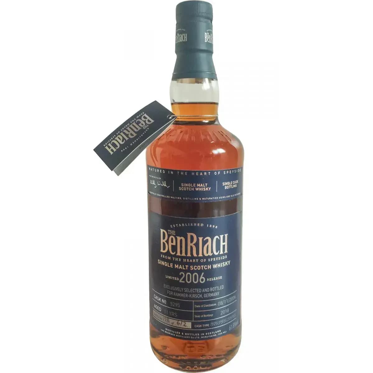 BenRiach 11 Years Old 2006 Single Cask Bottling Cask Nr.5295