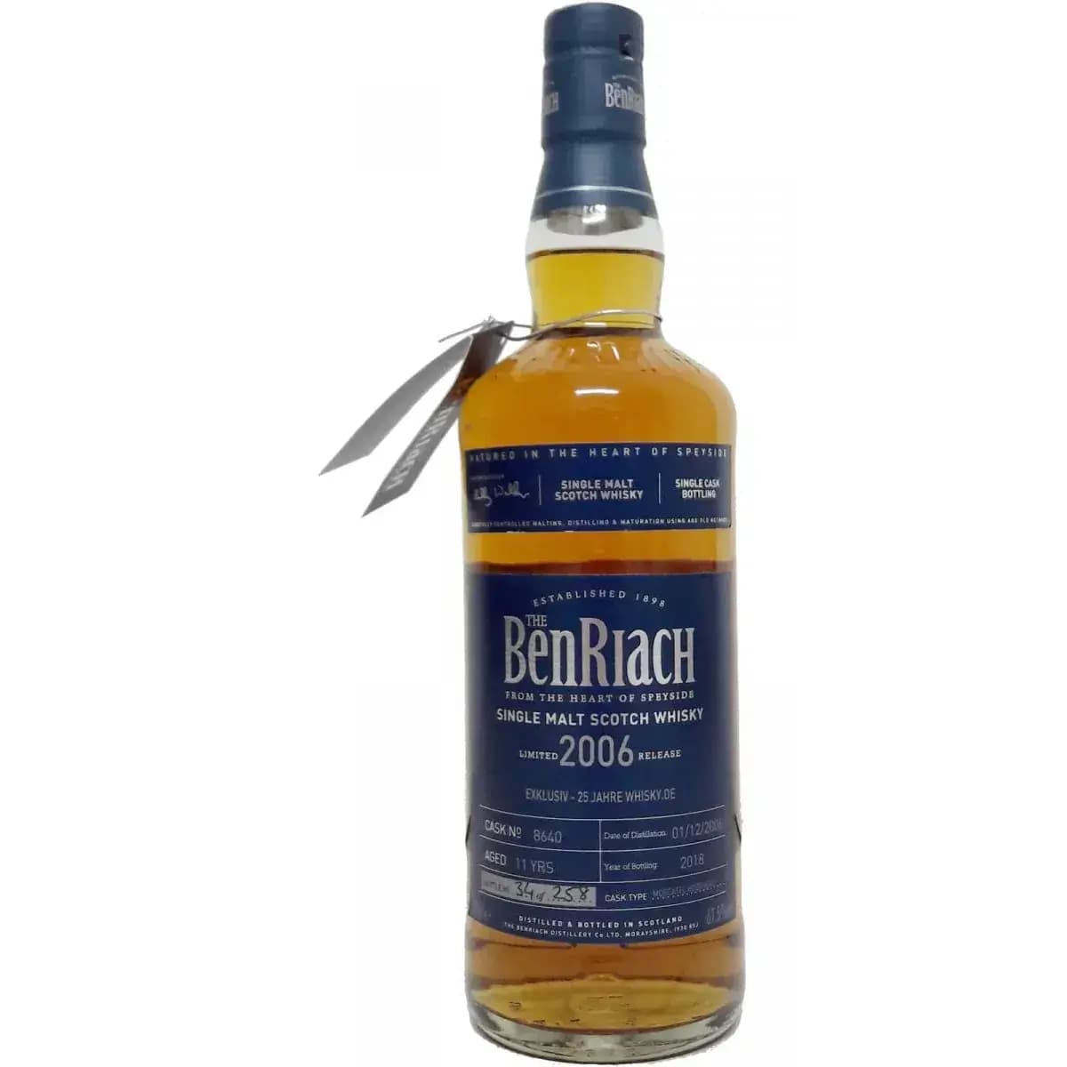 BenRiach 11 Years Old 2006 Single Cask Bottling Cask Nr.8640