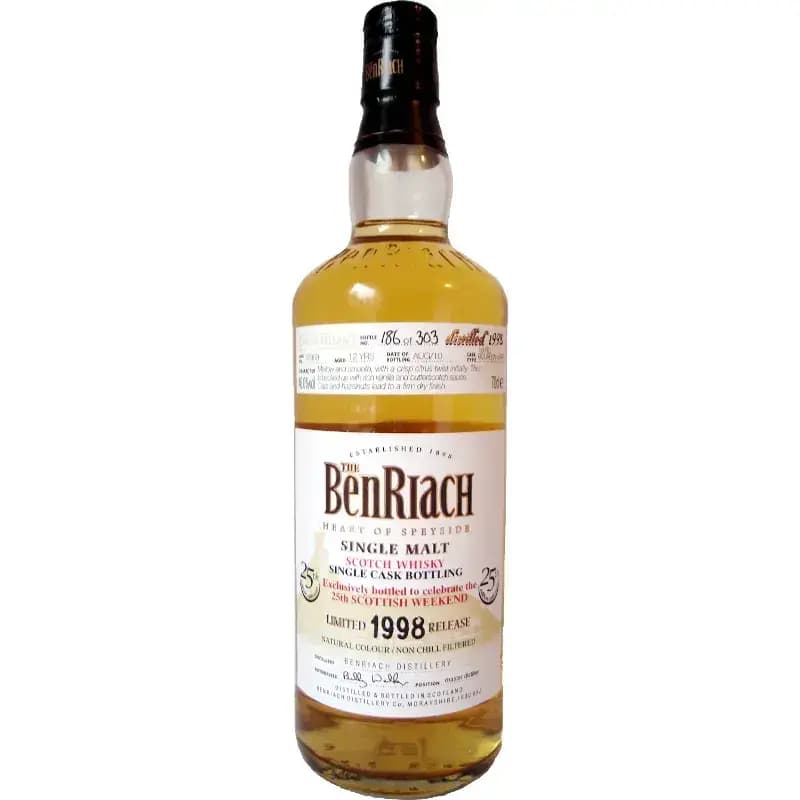 BenRiach 12 Years Old 1998 For 25Th Scottish Weekend Alden Biesen Cask Nr.47969