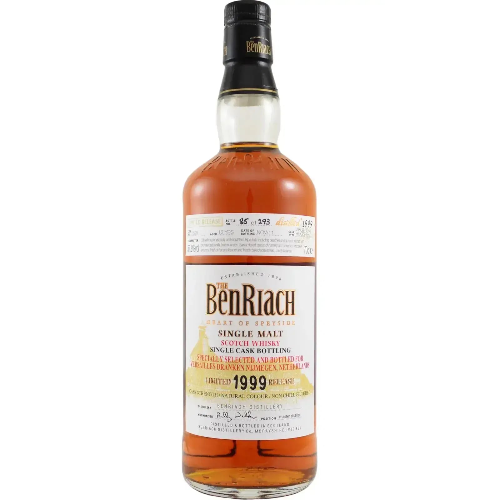 BenRiach 12 Years Old 1999 Single Cask Bottling Cask Nr.5699