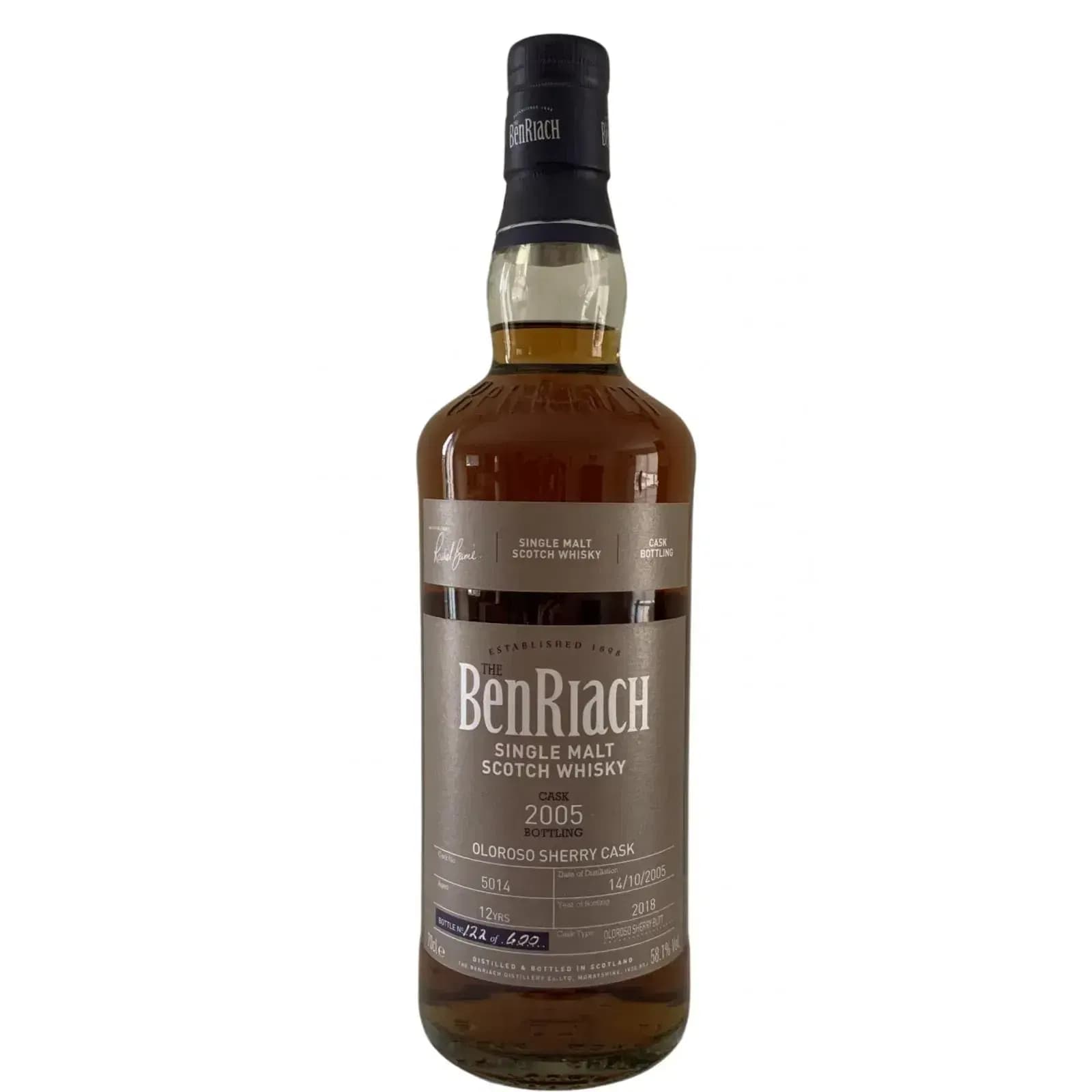 BenRiach 12 Years Old 2005 Single Cask Bottling - Batch 15 Cask Nr.5014