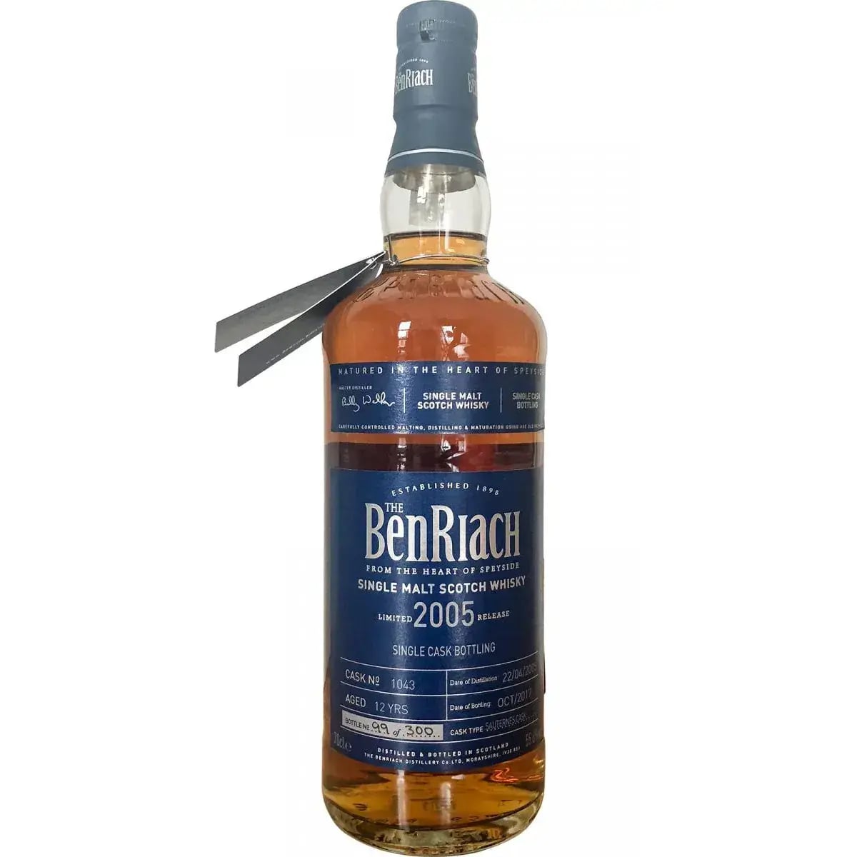 BenRiach 12 Years Old 2005 Single Cask Bottling Cask Nr.1043