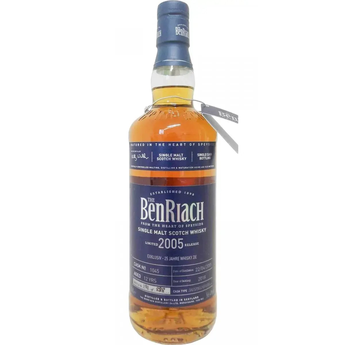 BenRiach 12 Years Old 2005 Single Cask Bottling Cask Nr.1045