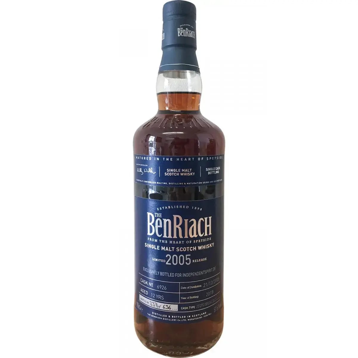 BenRiach 12 Years Old 2005 Single Cask Bottling Cask Nr.6926