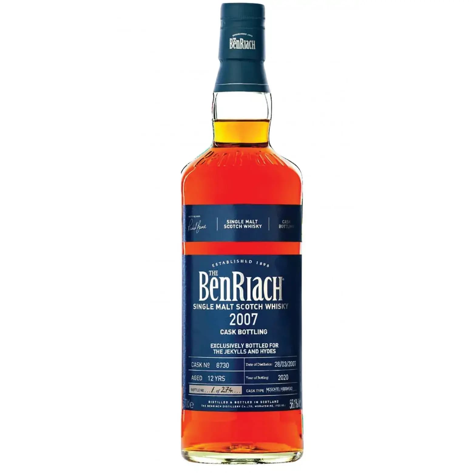 BenRiach 12 Years Old 2007 Cask Bottling Cask Nr.8730