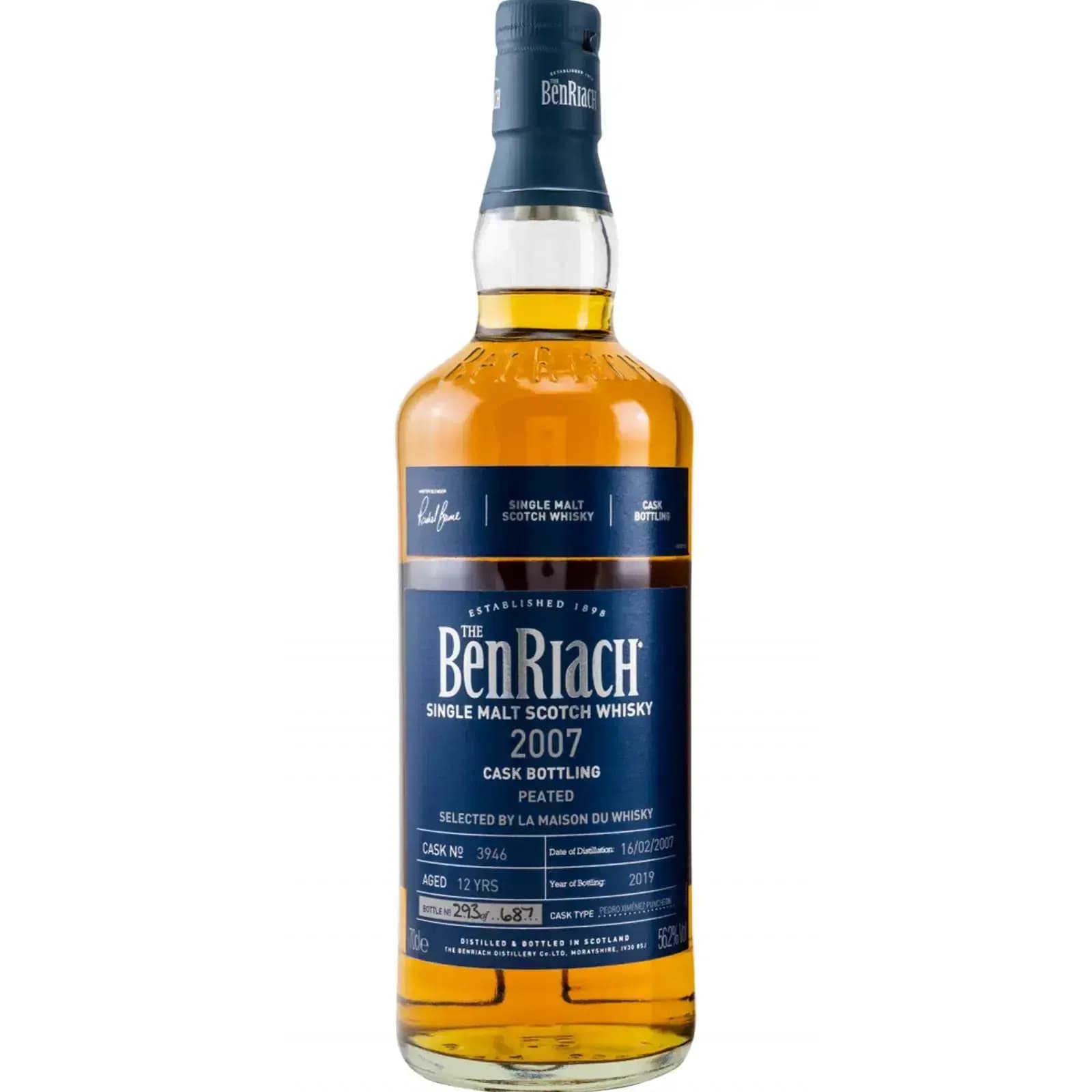 BenRiach 12 Years Old 2007 Cask Bottling Cask Nr.3946