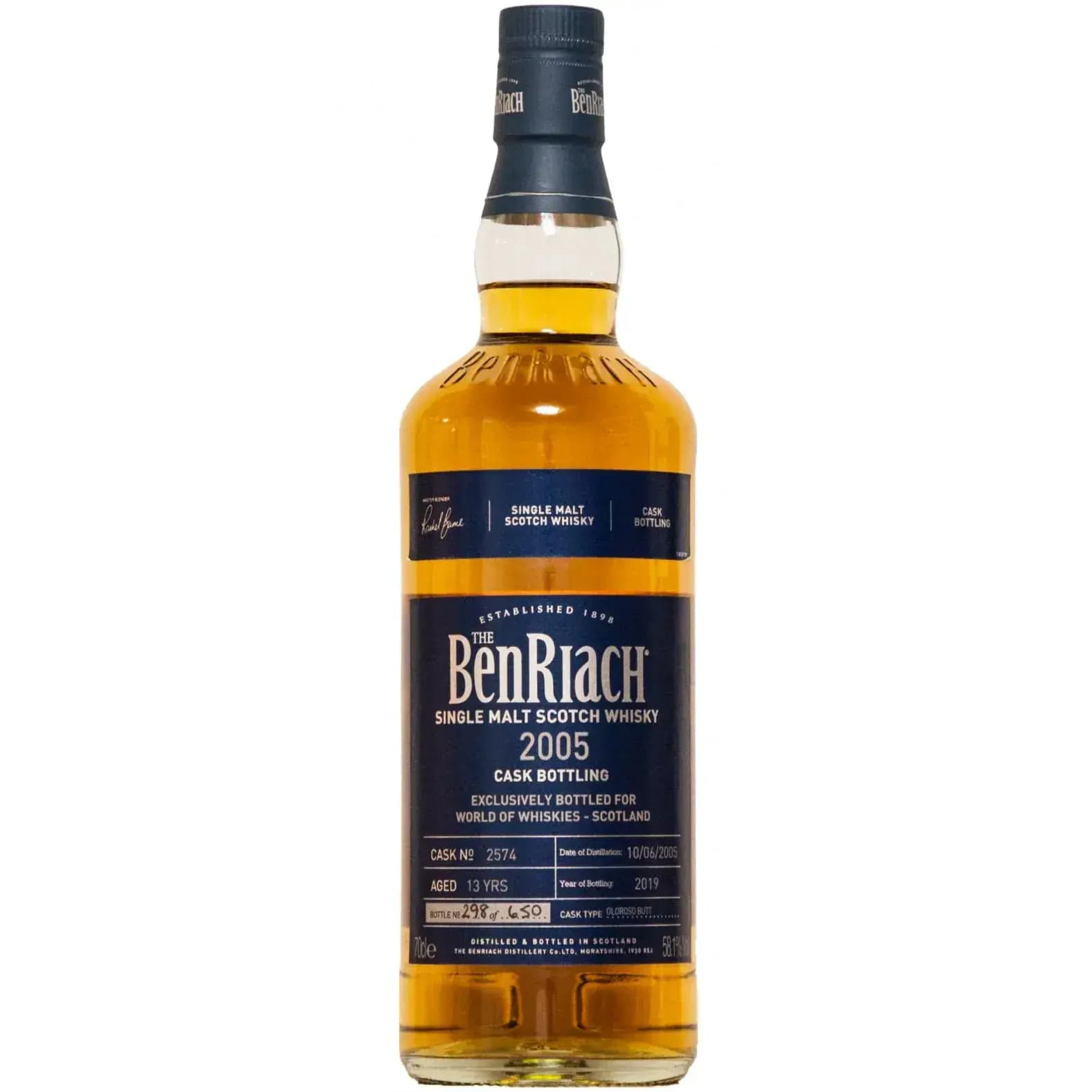 BenRiach 13 Years Old 2005 Cask Bottling Cask Nr.2574