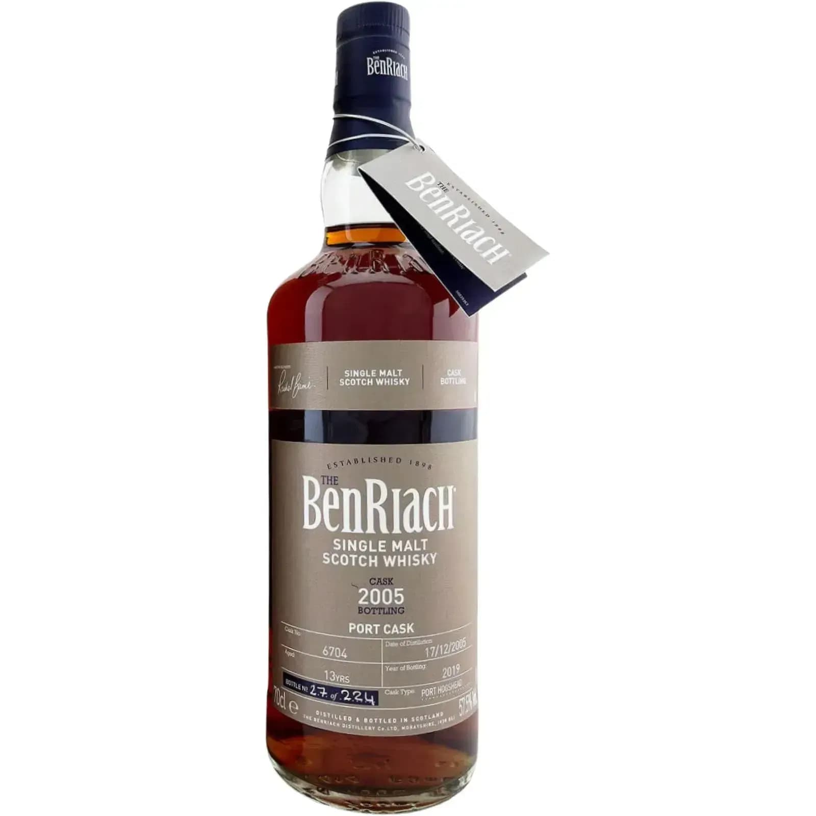 BenRiach 13 Years Old 2005 Single Cask Bottling - Batch 16 Cask Nr.6704