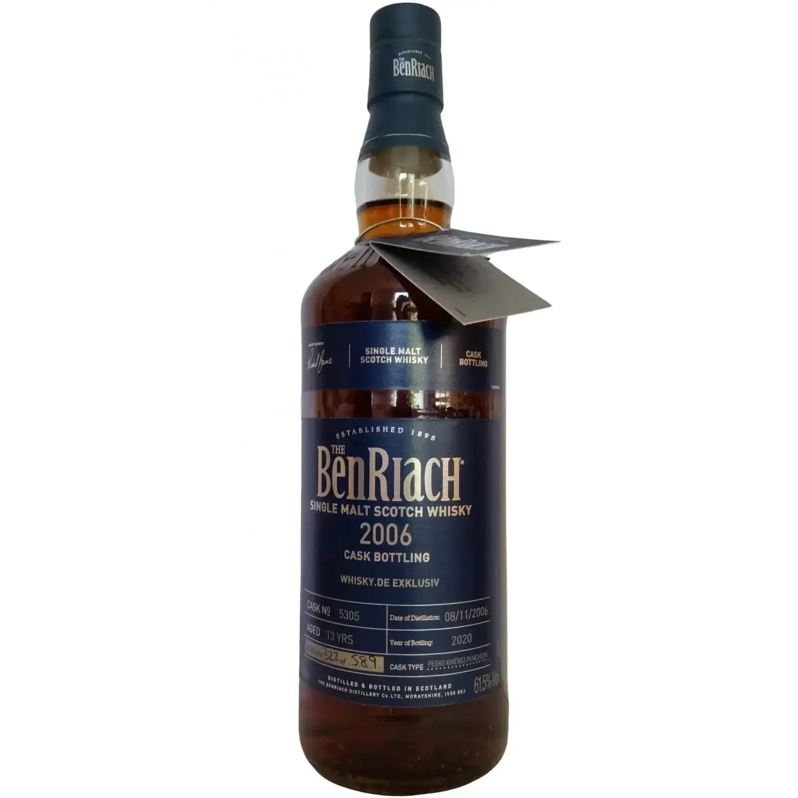 BenRiach 13 Years Old 2006 Cask Bottling Cask Nr.5305