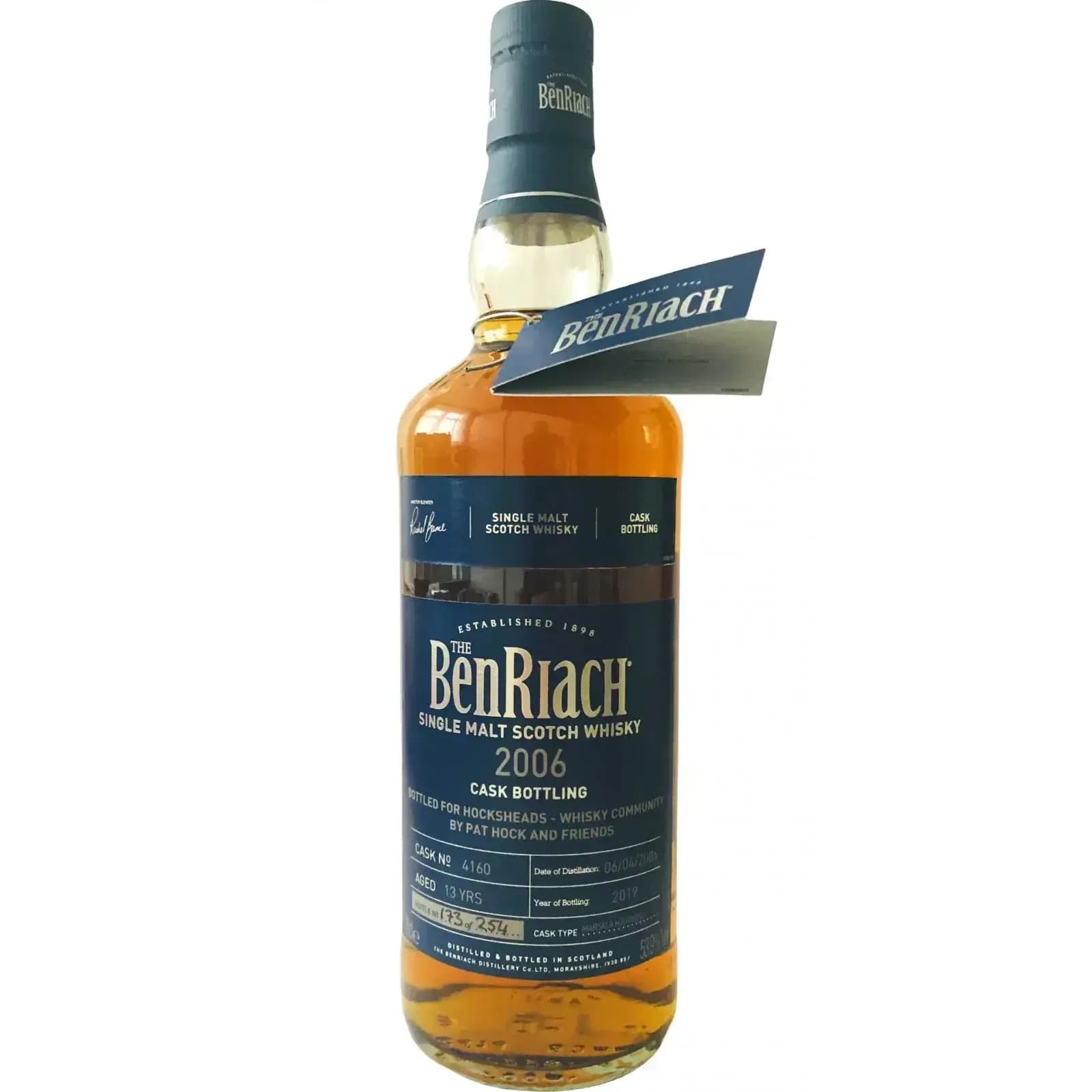 BenRiach 13 Years Old 2006 Single Cask Bottling Cask Nr.4160