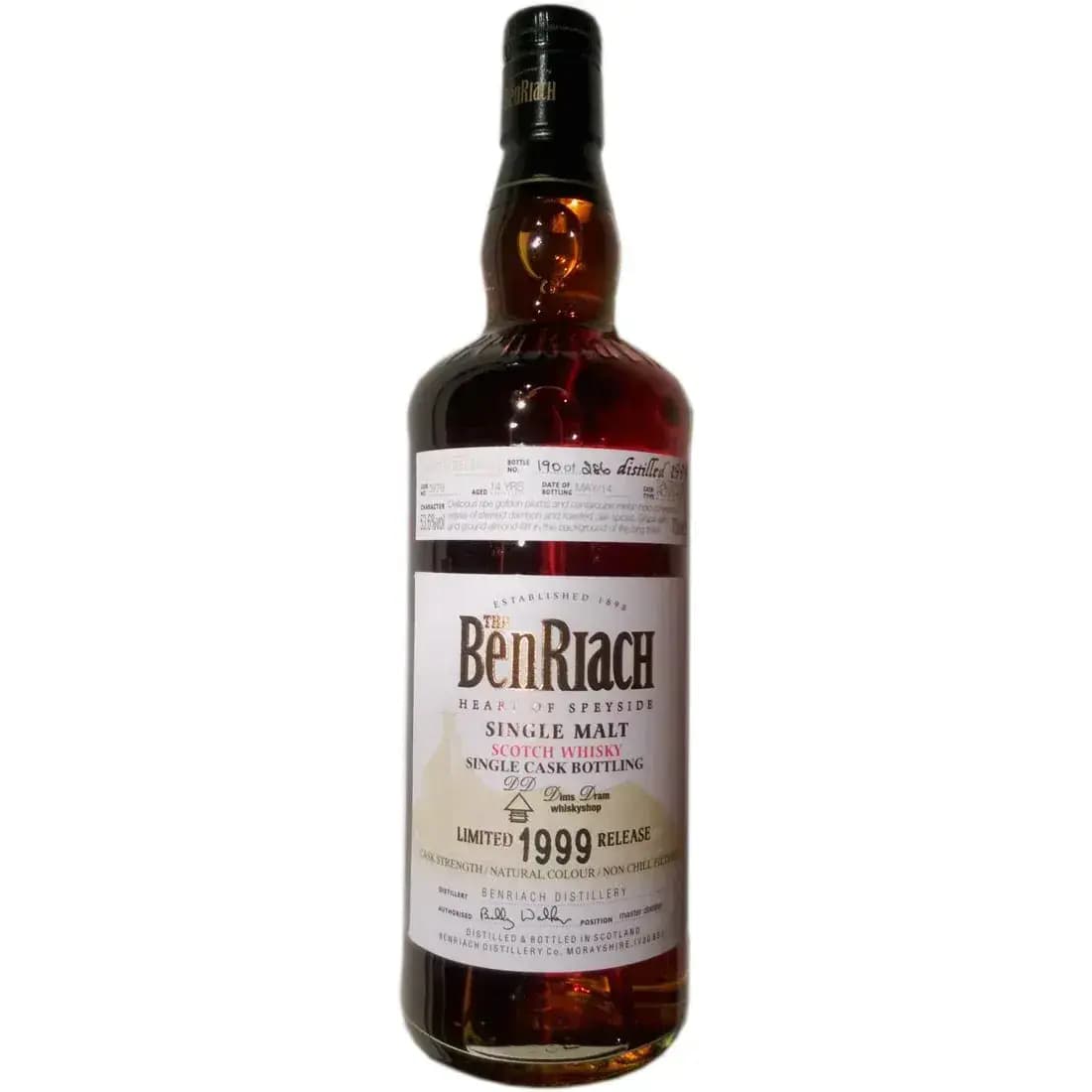 BenRiach 14 Years Old 1999 Single Cask Bottling Cask Nr.3778