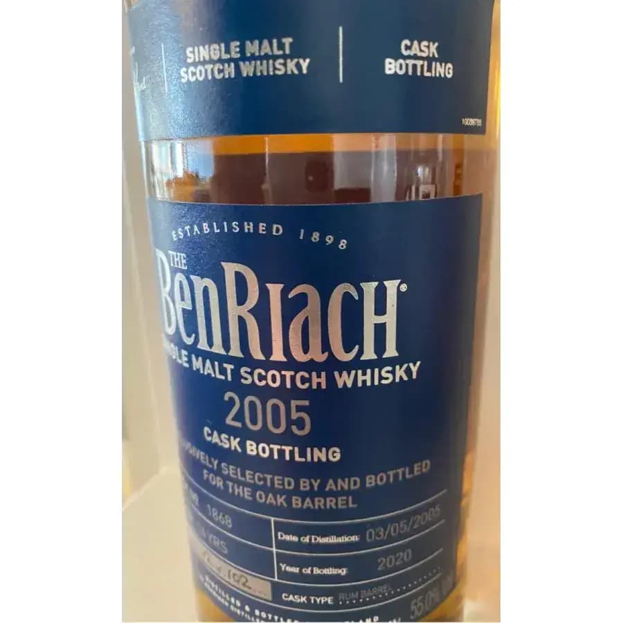 BenRiach 14 Years Old 2005 Cask Bottling Cask Nr.1868