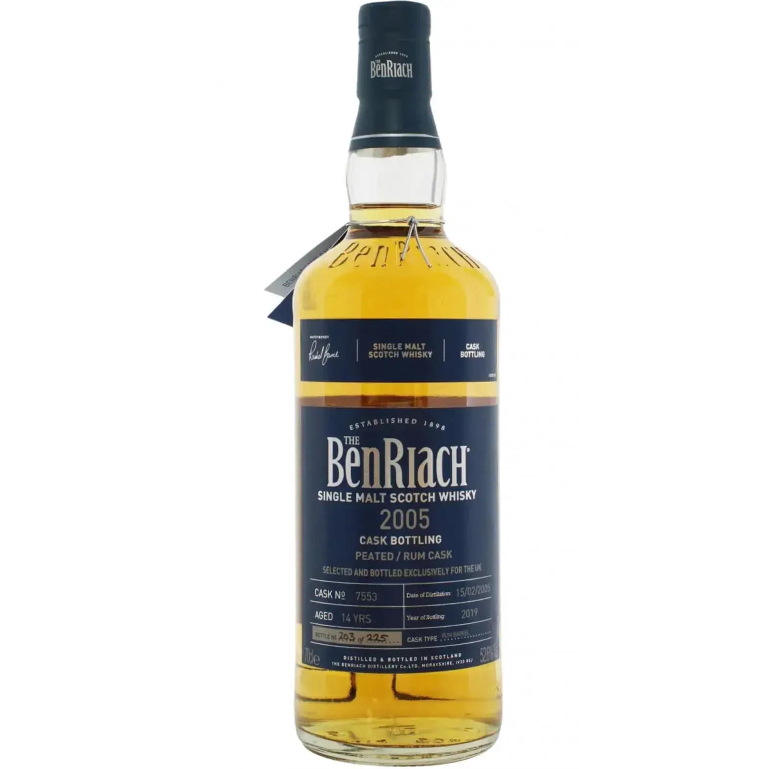 BenRiach 14 Years Old 2005 Cask Bottling Cask Nr.7553