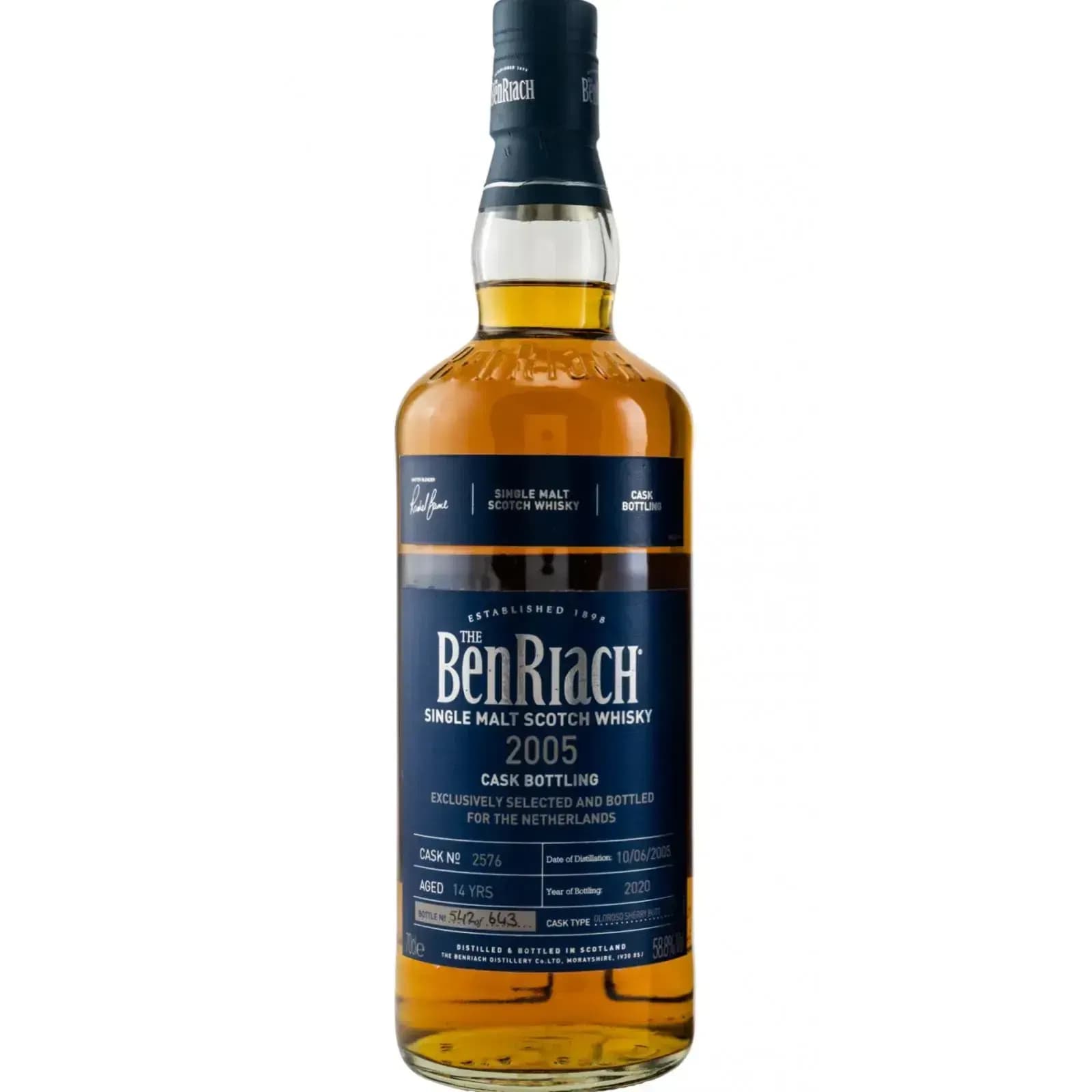 BenRiach 14 Years Old 2005 Single Cask Bottling Cask Nr.2576