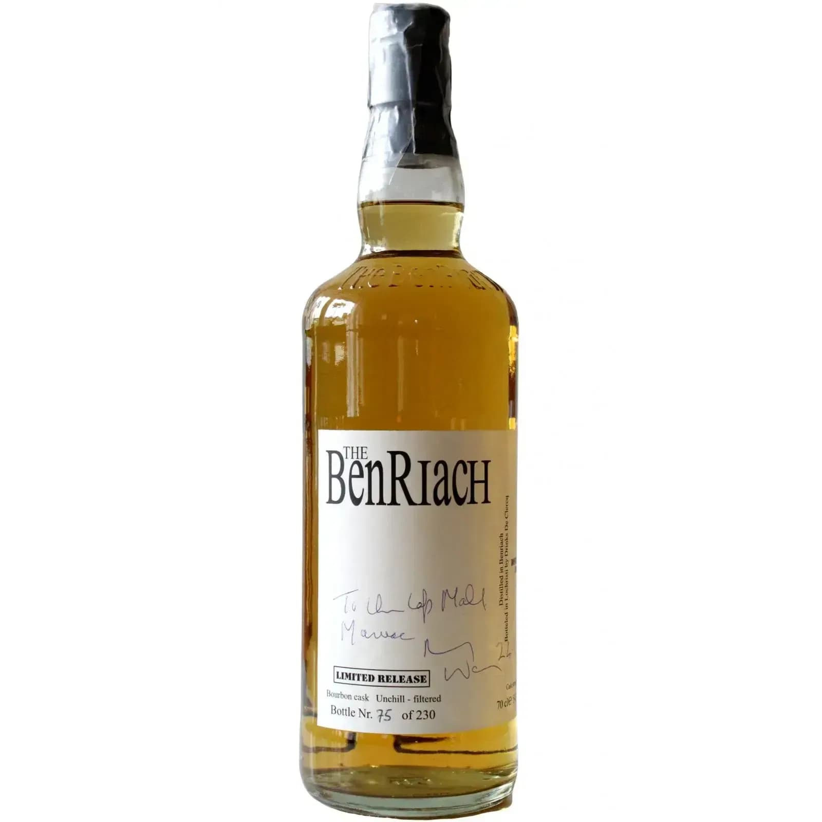 BenRiach 16 Years Old 1990 Single Cask Bottling Cask Nr.3993