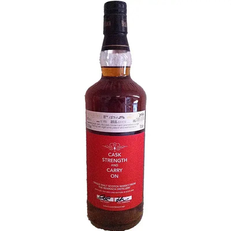 BenRiach 16 Years Old 1996 Cask Strength And Carry On Cask Nr.5614
