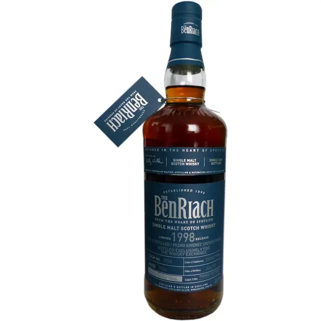 BenRiach 17 Years Old 1998 Single Cask Bottling Cask Nr.7758